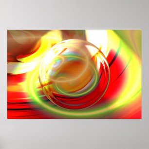 Affiche de peinture abstraite numérique par ordina