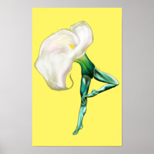 Affiche de peinture de danseuse de ballet Lily Cal
