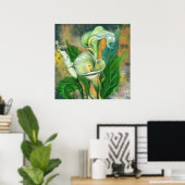 Affiche de peinture de fleur de lys de calla (Bureau à domicile)