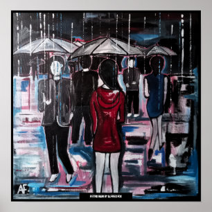 Affiche de peinture de pluie rétro par Alfred Fox
