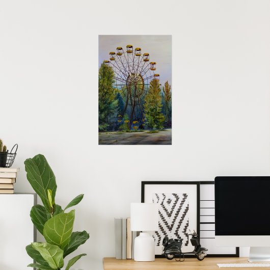 Affiche de peinture de roue Pripyat Ferris (Bureau à domicile)