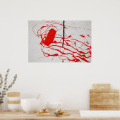 affiche de peinture rouge (Cuisine)
