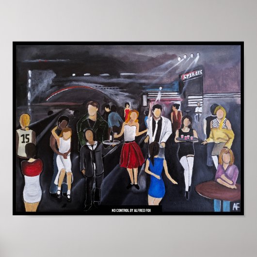 Affiche de peinture sans contrôle par Alfred Fox (Devant)