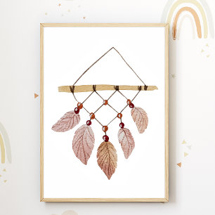 Affiche de pépinière à plumes aquarelles Décoratio