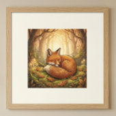 Affiche de pépinière d'animaux de forêt de renard