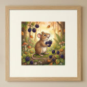 Affiche de pépinière d'animaux de forêt de souris