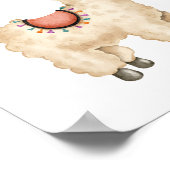 Affiche de pépinière de lama mignon Impression de  (Coin)