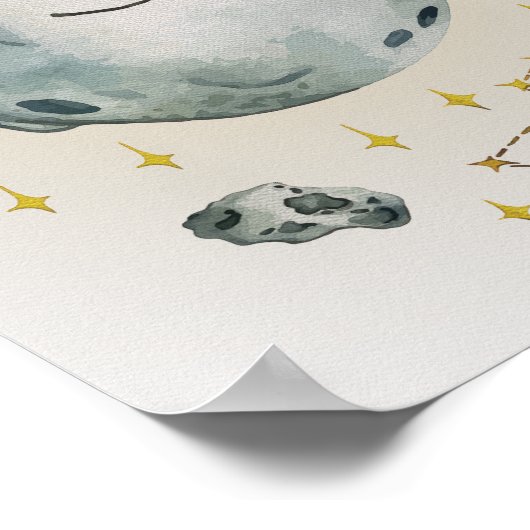 Affiche de pépinière de Lune Impression Décoration (Coin)