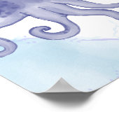 Affiche de pépinière de pieuvre animaux marins pou (Coin)