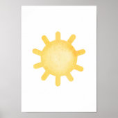 Affiche de pépinière de soleil pastel pour la déco (Devant)