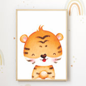 Affiche de pépinière de Tigre Mignon Décoration de