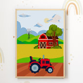 Affiche de pépinière de tracteur Impression décora