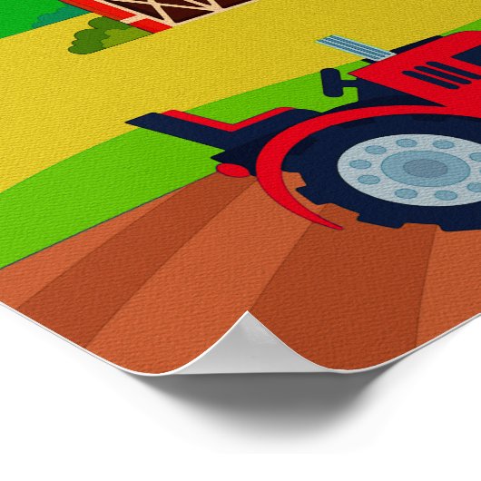Affiche de pépinière de tracteur Impression décora (Coin)