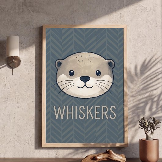 Affiche de pépinière de typographie de moustaches