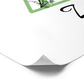 Affiche de pépinière Monogramme Z Lavande Eucalypt (Coin)