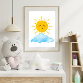 Affiche de pépinière Soleil et nuages