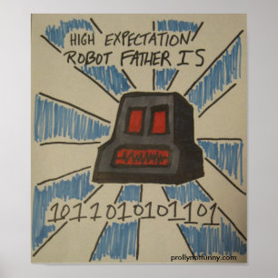 Affiche de père de robot de grande expectative
