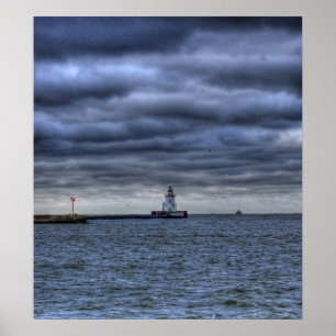 Affiche de phare d'Erie