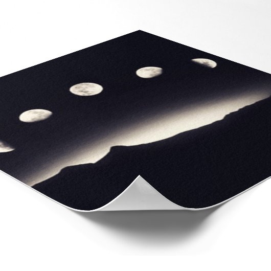 Affiche de phase de la lune (Coin)