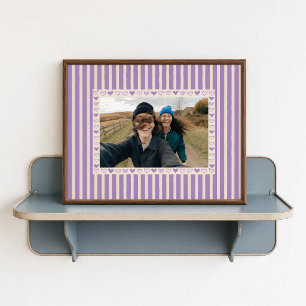 Affiche de photo à cœur de lilas - Cadeau personna