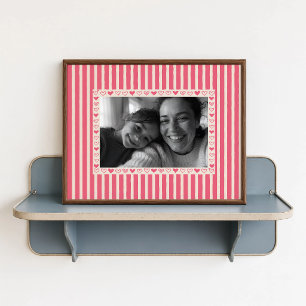 Affiche de photo cœur rose vif - Cadeau personnali
