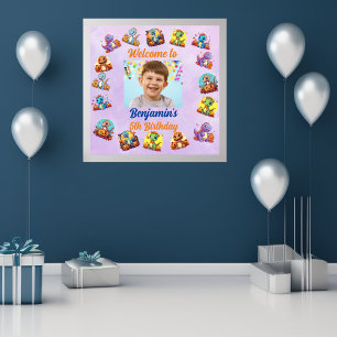 Affiche de photo d'anniversaire d'Halloween de béb