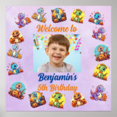 Affiche de photo d'anniversaire d'Halloween de béb (Devant)
