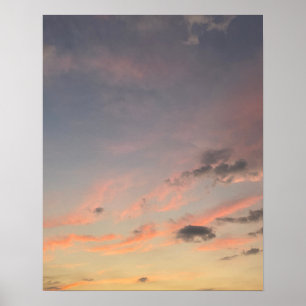 Affiche de photo d'art de nuage de coucher de sole