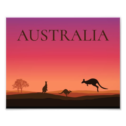 Affiche de photo d'Australie Kangourous (Devant)