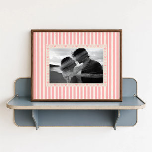 Affiche de photo de cœur rose clair - Cadeau perso