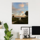 Affiche de photo de coucher de soleil sur l'étang (Bureau à domicile)