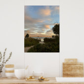 Affiche de photo de coucher de soleil sur l'étang (Cuisine)