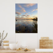 Affiche de photo de coucher de soleil sur l'étang (Cuisine)