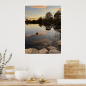 Affiche de photo de coucher de soleil sur l'étang (Cuisine)