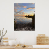 Affiche de photo de coucher de soleil sur l'étang (Cuisine)