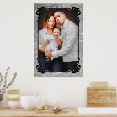 Affiche de photo de famille avec bordure de script (Cuisine)