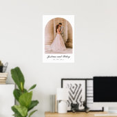 Affiche de photo de mariage classique avec design (Bureau à domicile)