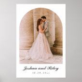 Affiche de photo de mariage classique avec design  (Devant)