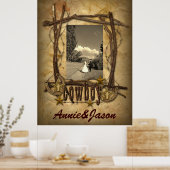 Affiche de photo de mariage de cow-boy de pays occ (Cuisine)