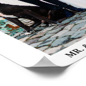 Affiche de photo de mariage de la mariée et du mar (Coin)