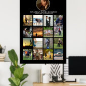 Affiche de photo de mémorial funéraire Célébration (Bureau à domicile)