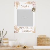 Affiche de photo de pampa pour shower de mariage (Cuisine)