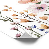 Affiche de Photobooth Fleur de Fleur Sauvage Rose  (Coin)