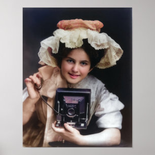 Affiche de photographe femme vintage
