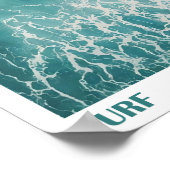 Affiche de photographie aérienne de surf sur l'océ (Coin)