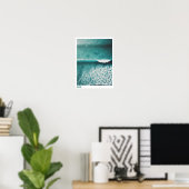 Affiche de photographie aérienne de surf sur l'océ (Bureau à domicile)