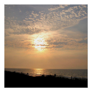Affiche de photographie de coucher de soleil sur l