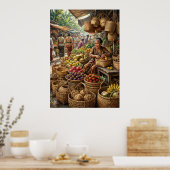 Affiche de photographie de marché tropical (Cuisine)