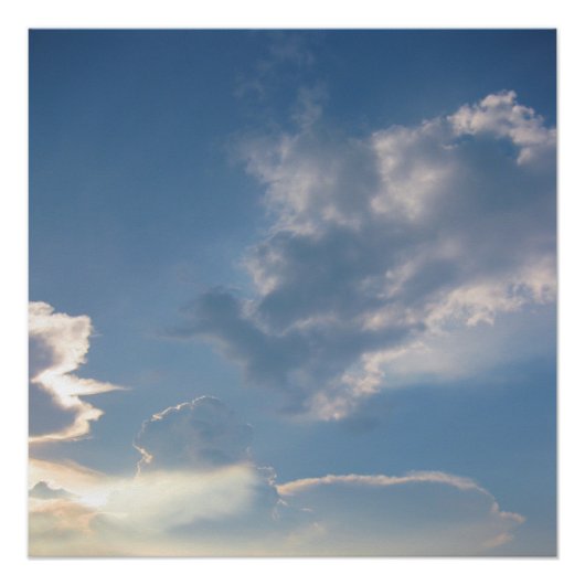 Affiche de photographie de nuages naturels (Devant)