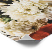 Affiche de photographie de rose blanche (Coin)